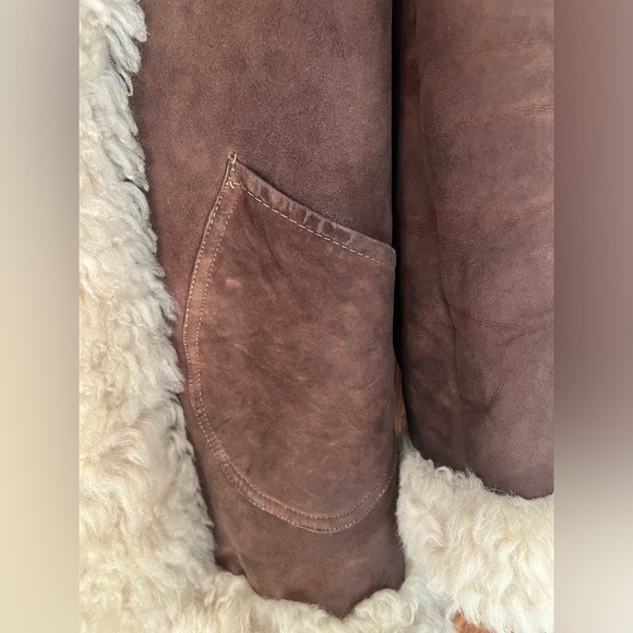 Gorgeous Vintage 70s Afghan Penny Lane Suede and Shearling Sheepskin Coat - Picture 8 of 12